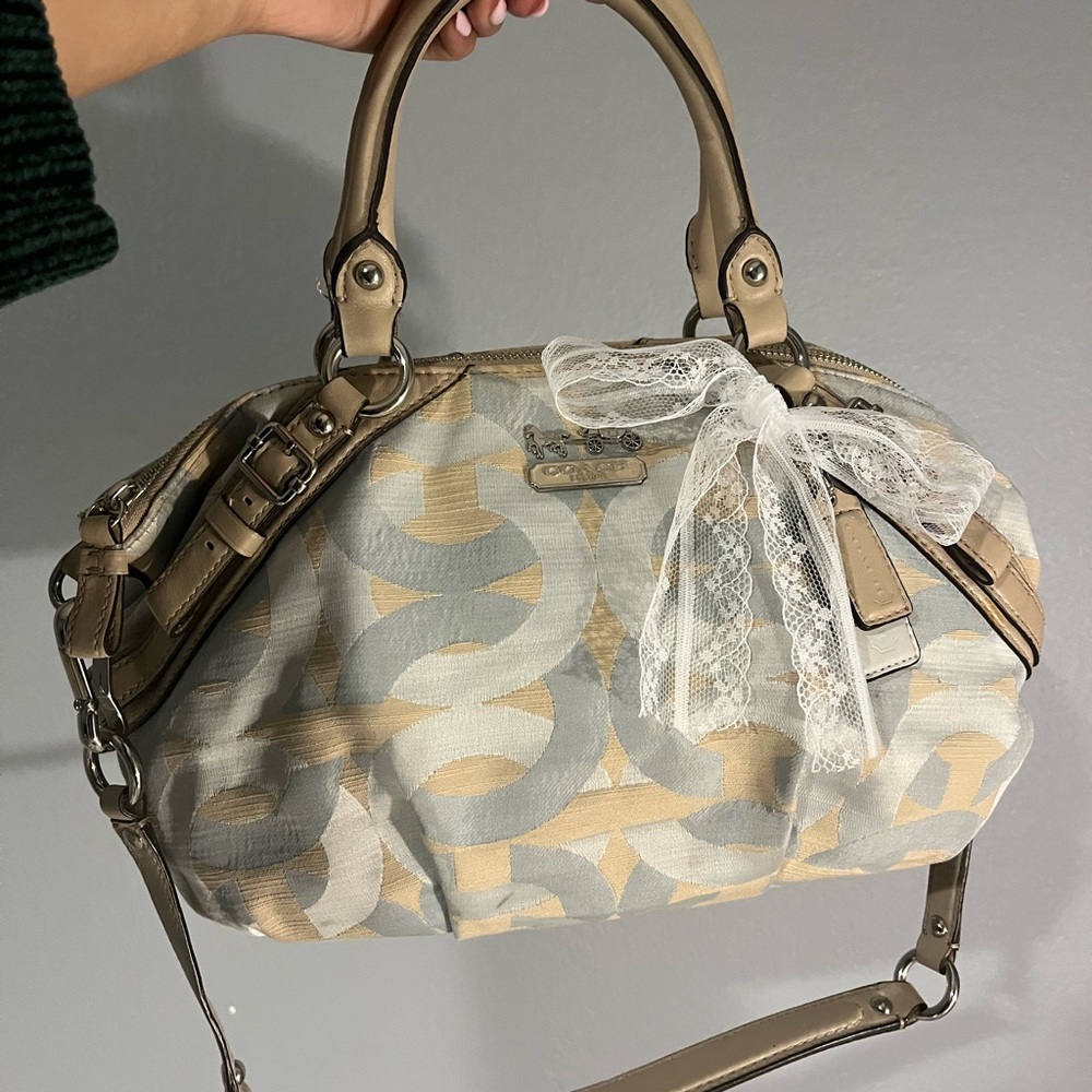 Coach Beige and blue Women's Bag